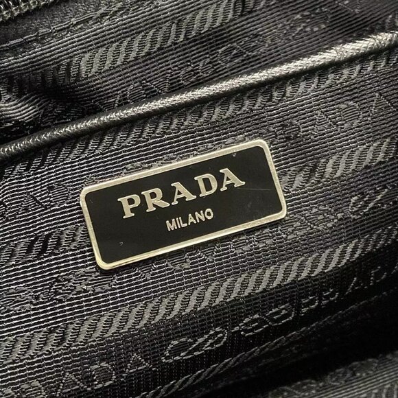 Auth PRADA - Black Nylon Leather Backpack - Picture 7 of 14